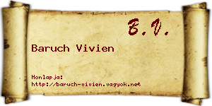 Baruch Vivien névjegykártya